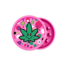 Grinder "Happy Leaf" 4-fach sortiert; 2-tlg.; Ø 55 mm, einzeln