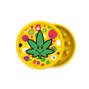 Grinder "Happy Leaf" 4-fach sortiert; 2-tlg.; Ø 55 mm, einzeln