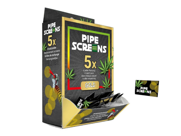 Pfeifensiebe "Pipe Screens" Gold, 100 x 5 Stück, ø20mm