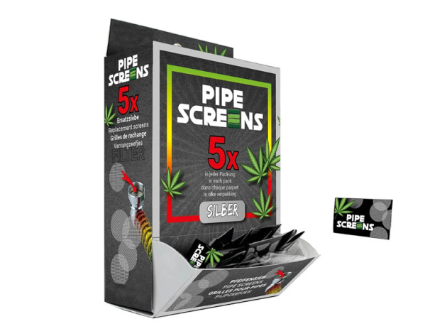 Pfeifensiebe "Pipe Screens" Silver, 100 x 5 Stück, ø20mm