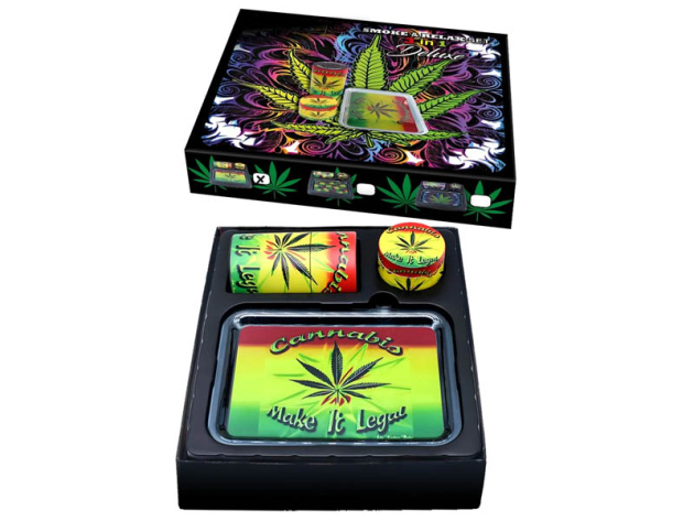 Raucher-Set "Smoke & Relax" Deluxe 3in1