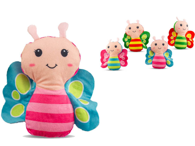 Plüsch Schmetterling, 14 cm, 4-fach sortiert, einzeln