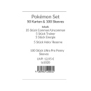 Pokémon Karten Set - 50 Karten & 100 Ultra Pro Hüllen