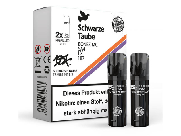 187 Strassenbande - Pod (2er Set) - Schwarze Taube (Traube, Eis) - 20mg - ca. 600 Züge