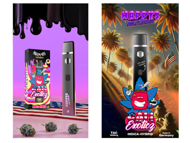 Happys Amsterdam TAC Vape 1000mg - Cali Exoticz