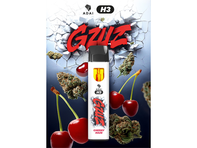 GZUZ - H3 Superior Blend Vape - CHERRY HAZE V2 - 95% H3 - 1ml