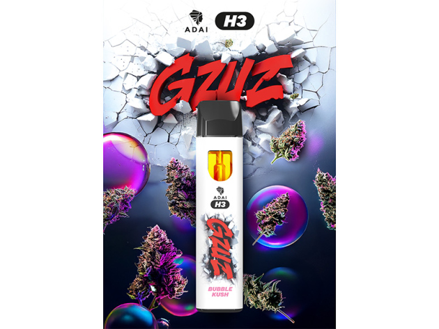 GZUZ - H3 Superior Blend Vape - BUBBLE KUSH V2 - 95% H3 - 1ml