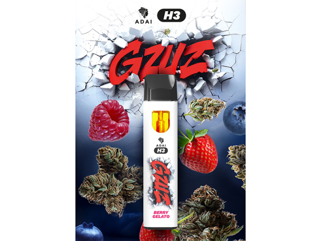GZUZ - H3 Superior Blend Vape - BERRY GELATO V2 - 95% H3 - 1ml