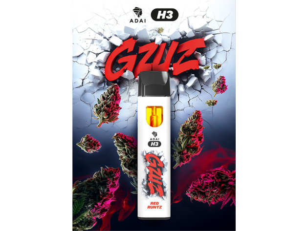 GZUZ - H3 Superior Blend Vape - RED RUNTZ V2 - 95% H3 - 1ml