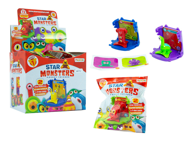 BlindBag Star Monsters Figuren, á 2 Stück pro Tüte; 12er Display
