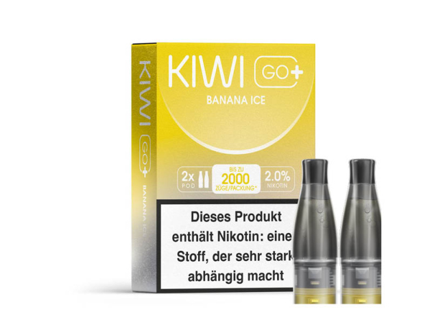 KIWI GO+ Pod - Banana Ice (Banane Eis) - 20mg - 2er Set