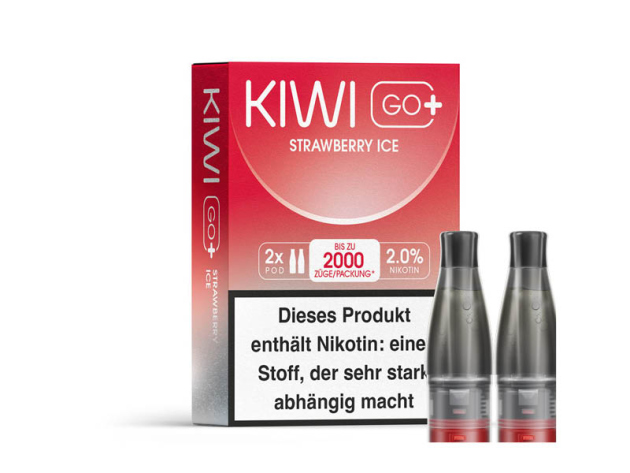 KIWI GO+ Pod - Strawberry Ice (Erdbeere Eis) - 20mg - 2er Set