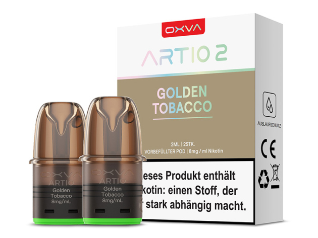 OXVA Artio 2 - 2er Set - 8mg - 2ml - Golden Tobacco
