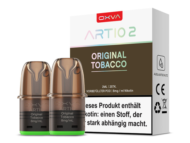 OXVA Artio 2 - 2er Set - 8mg - 2ml - Original Tobacco