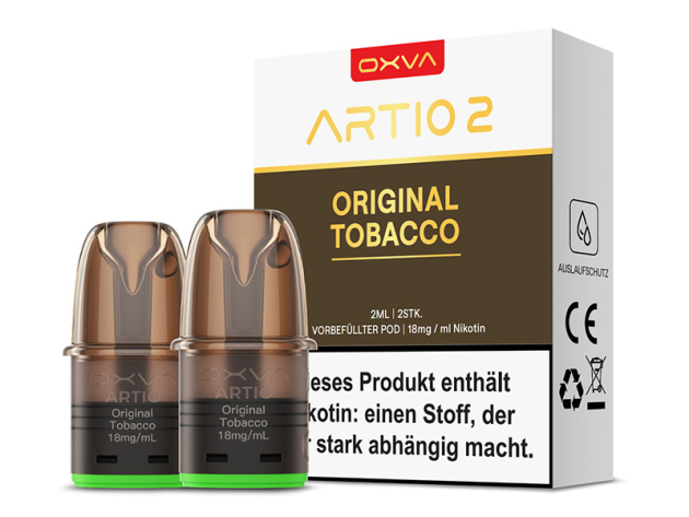 OXVA Artio 2 - 2er Set - 18mg - 2ml - Original Tobacco