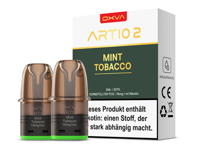 OXVA Artio 2 - 2er Set - 18mg - 2ml - Mint Tobacco