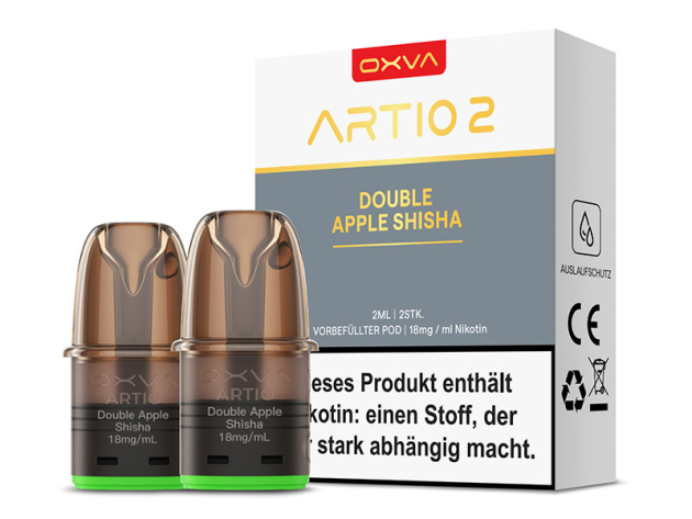 OXVA Artio 2 - 2er Set - 18mg - 2ml - Double Apple Shisha