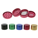 Grinder "Wabenrelief" 4-tlg.; 5-fach sortiert;...