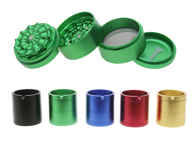 Grinder "Ascher"; 5-fach sort.; 4-tlg.; Ø 58 mm; Höhe 6,7 cm, einzeln