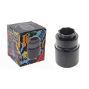 Grinder "Schwarz" Aluminium mit Glas, 4-tlg.; Ø 45 mm; Maße 10 cm x 7 cm