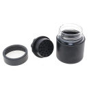 Grinder "Schwarz" Aluminium mit Glas, 4-tlg.; Ø 45 mm; Maße 10 cm x 7 cm