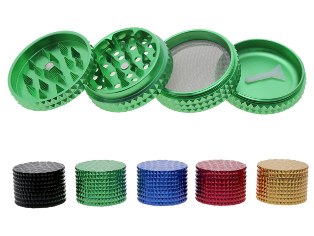 Grinder "Zylinder" 4-tlg.; 5-fach sort.; Ø 52 mm; Höhe 4,2 cm; einzeln