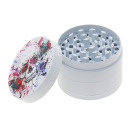 Grinder "Skull" weiß; 6-fach sort.;  4-tlg.; Ø 46 mm; Höhe 3,7 cm