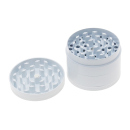 Grinder "Skull" weiß; 6-fach sort.;  4-tlg.; Ø 46 mm; Höhe 3,7 cm