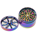 Grinder "Rainbow"; regenbogenfarbig; 4-tlg.; Ø 60 mm; Höhe 4,3 cm; einzeln
