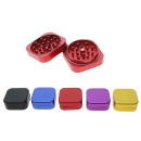 Grinder "Square"; 2-tlg.; 5-fach sort.; Ø 48 mm; 5,5 x 5,5 x 2,5 cm; einzeln