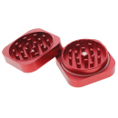 Grinder "Square"; 2-tlg.; 5-fach sort.; Ø 48 mm; 5,5 x 5,5 x 2,5 cm; einzeln