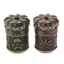 Grinder "Crown" gold/ bronze; Ø 34 mm, Höhe: 6,5 cm; einzeln