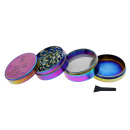 Grinder "Gold" regenbogenfarbig; 4-tlg.; Ø 45 mm; Höhe 3,6 cm