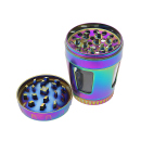 Grinder "Big Storage" regenbogenfarbig; 4-tlg.; Ø 60 mm; Höhe: 8 cm; einzeln