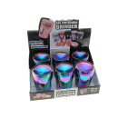 Grinder "Big Storage" regenbogenfarbig; 4-tlg.; Ø 60 mm; Höhe: 8 cm; einzeln