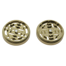 Grinder "Deluxe S" 5-tlg. mit 2 versch. Schneideblöcke; gold, Ø 50 mm; Höhe 5,5 cm