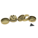 Grinder "Deluxe S" 5-tlg. mit 2 versch. Schneideblöcke; gold, Ø 50 mm; Höhe 5,5 cm