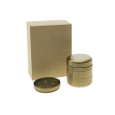 Grinder "Deluxe S" 5-tlg. mit 2 versch. Schneideblöcke; gold, Ø 50 mm; Höhe 5,5 cm