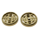 Grinder "Deluxe L" 5-tlg. mit 2 versch.Schneideblöcke; gold, Ø 60 mm; Höhe 5,5 cm