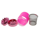 Grinder "Deluxe Glas"; 4-tlg.: 3-fach sort.; Ø 45 mm; Höhe 7,5 cm