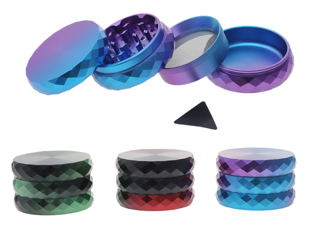 Grinder Diamond"; 4-tlg.; 3-fsch sort.; Ø 53 mm; Höhe 3,8 cm; einzeln