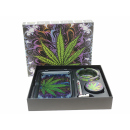 Geschenkbox "Hanfblatt"; Grinder,...