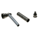 Metallpfeife "Hanfblatt" 4-fach sortiert; Länge 8 cm; 24er Display