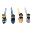 Glaspfeife "Monkey" 4-fach sort.; Länge 12 cm; 24er Display