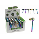 Glaspfeife "Rose Skull"; ca. 12 cm; 6-fach...