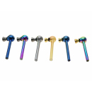 Glaspfeife "Rose Skull"; ca. 12 cm; 6-fach sort.; 24er Display