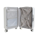 Kofferset in 2 Gößen, weiß - Hartschale mit Getränkehalter; UVP: 170,- Euro