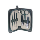 Maniküre Set;  grün; 6- tlg., Etui mit Reißverschluss