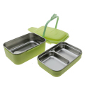 Lunchbox - 2-in-1 System aus Kunstsoff mit Metalleinsatz