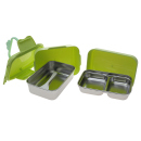 Lunchbox - 2-in-1 System aus Kunstsoff mit Metalleinsatz